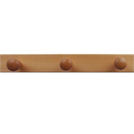 Home System R21475 Portabiti Appendiabiti in Legno a 3 Posizioni, Naturale