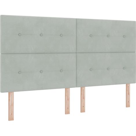 Maison Exclusive - Testiera Grigio chiaro 180 cm Velluto
