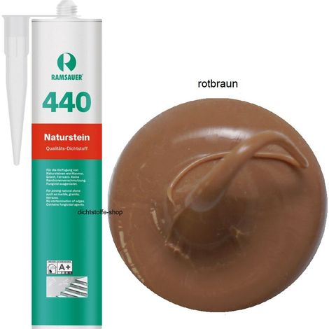 Ramsauer 440 Naturstein Silikon Fugen Dichtstoff 310ml Kartusche rotbraun
