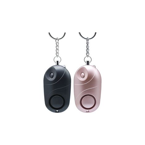 Taschensicherheitsalarme, persönlicher Notfall-Alarm mit 130 Dezibel und LED-Lichtern, Kriminalpräventionsalarm für Kinder, Frauen und Senioren (Rosa + Schwarz)