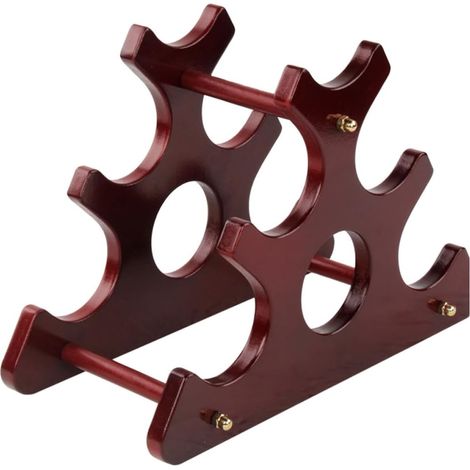 Casier à Vin Rangement Stable et Élégant en Bois Massif pour 6 Bouteilles Présentoir Créatif pour Bar ou Cave à Vin à Domicile (1/5)