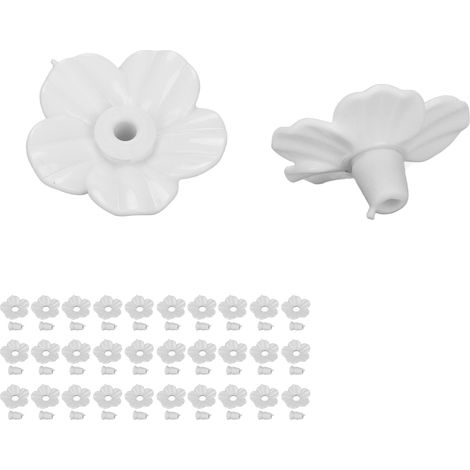 30 ensembles de fleurs multicolores uniques et remplaçables pour mangeoires à colibris, accessoires blancs (1/5)