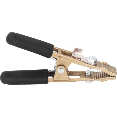 Pince de masse en laiton 260A pour soudage TIG - Manchon isolant noir (1/5)