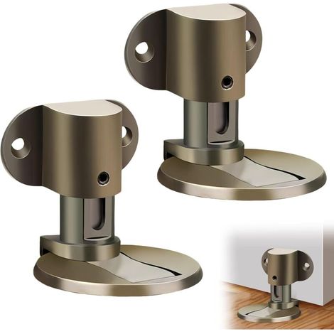 Butee de Porte Magnétique Invisible Réglable Sans Perçage 2 Pièces Adhésif et Vis Inclus (1/4)