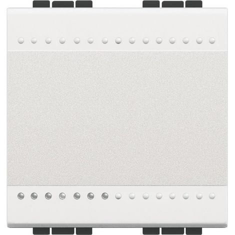 Pulsador Livinglight 10A borne auto 2 módulos Blanco N4005M2A