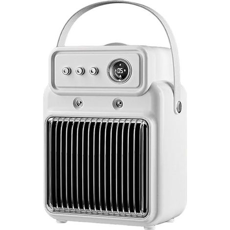 Chauffage de bureau silencieux, protection contre la surchauffe, humidification de la pièce, ventilateur d'intérieur, blanc (1/5)