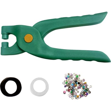 Kit D'outils À Œillets Avec Pince 200 Pièces Portatives Kit d'Oeillets Robuste Portable À Main Pour Cuir, Vêtements, Tissu, Chaussures, Ceinture, Bâche, (1/5)