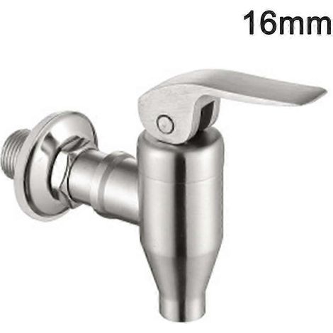 Cônes de rechange pour robinet de distributeur de boissons en acier inoxydable, 16 mm, compatibles avec les fûts de robinets à vin, jus, eau pour animaux et bière. (1/4)