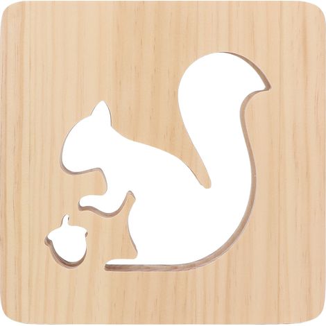Veilleuse pour enfants en forme d'écureuil, avec une lumière LED douce et chaude, alimentée par USB, idéale pour la chambre, le bureau ou comme lampe de chevet. (1/5)