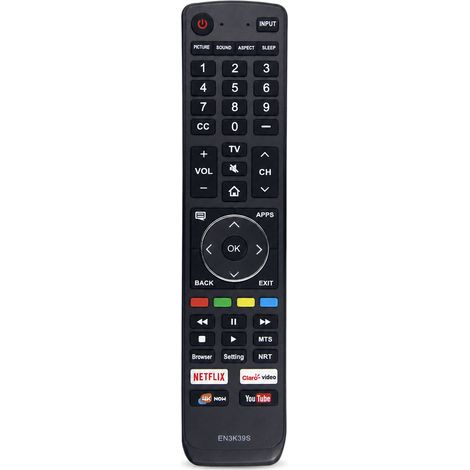 Télécommande TV Compatible avec Hisense et Sharp EN3K39S, sans configuration (1/5)
