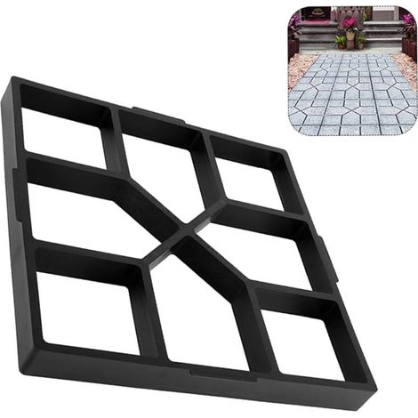 Stampo in plastica per pavimentazione da giardino 40 x 40 cm, stampo per pavimentazione in cemento, stampo riutilizzabile per vialetti fai da te