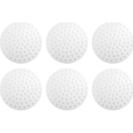 6 Paracolpi da parete, morbidi e spessi in gomma silenziosa, fermaporta autoadesivi per ufficio, camera da letto, bagno, cucina, frigorifero, cassetto - Bianco (1/5)