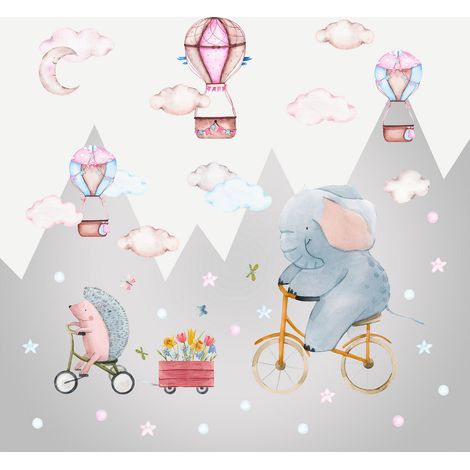 Papier peint panoramique Enfants - Animaux Montagnes - 325 cm x 325 cm (1/2)
