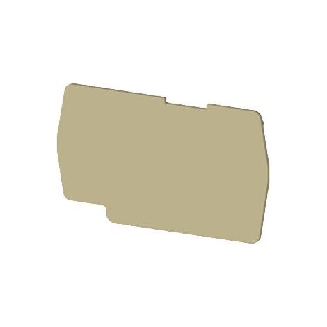 Plaque d'extrémité beige pour borne à ressort 2,5mm² type PushFit - IMO