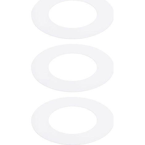2.76" ID 4.53" Od Gaffe Recessed Rings Clear 3pcs Bright White Gaffe Trim Ring Lighting Fixture, for Ceiling Wall Recessed Canete Luminaires (1/5)