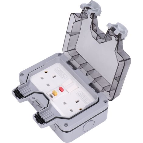 Wasserdichte Außensteckdose IP66, wetterfest, 2-fach, UK-Ausführung, 250 V (1/5)