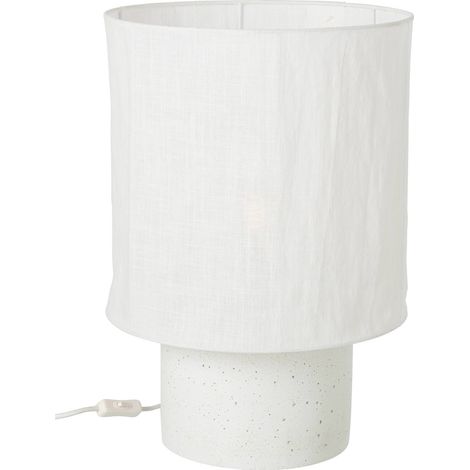 Lampe de table en ciment blanc large - blanc (1/5)