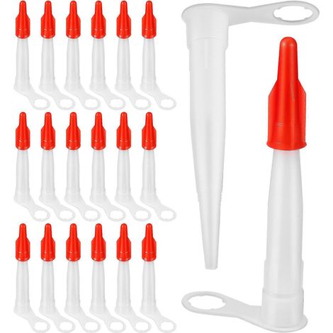 Embouts cylindriques pour mastic, lot de 40, de rechange, idéaux pour les travaux de construction et de rénovation (4,64 x 2,16 x 0,67 po), accessoires pour le remplissage des interstices (1/5)