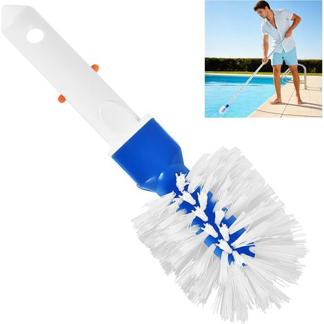 Brosse Piscine Brosses d'angle pour Les Coins et Les Marches de Piscines Ronde Brosse de Nettoyage Compatible pour Perche Télescopique pour Baignoires Spa Hot Tubs Salle de Bain Cuisine Carrelages (1/5)
