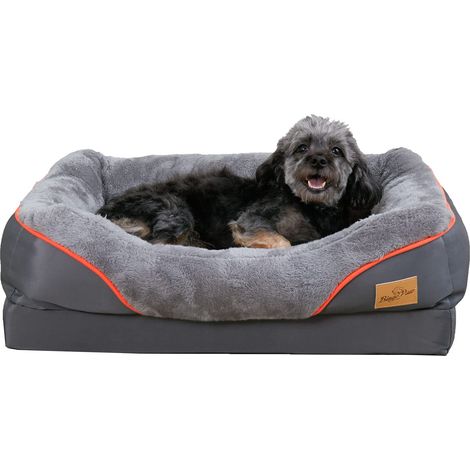 Bingo Paw – Coussin orthopédique pour chien déhoussable – Mousse à mémoire de forme – Imperméable – L 83x57x25cm – Confort optimal pour grandes tailles (1/5)