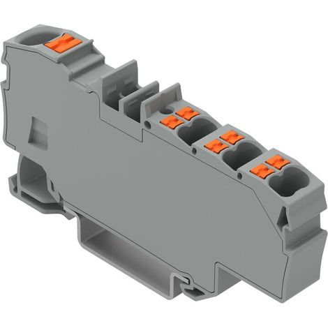 WAGO Verteilerklemme 2206-8031 1x6mm² 6x1,5mm² grau (1/4)