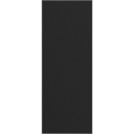 Paillasson noir antidérapant flexible intérieur extérieur 115 x 300 cm en polypropylène noir