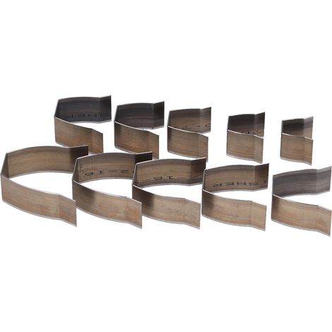 10 moules de découpe pour embouts de bracelet de montre (queue pointue, queue en forme d'épée, queue carrée) pour embouts de ceinture en cuir faits main (queue carrée) (1/5)