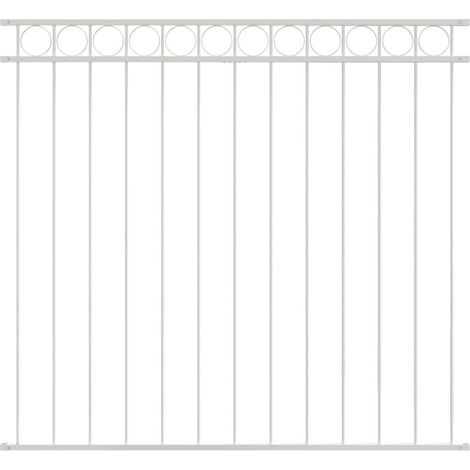 Maison Exclusive - Zaunelement ASSEN Weiß 170 x 150 cm Stahl
