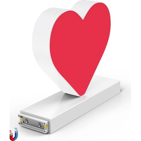 Símbolo LED Magnético Enlazable 125Mm Corazón     IluminaShop