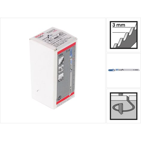 Lame de scie sauteuse Bosch T 227 D, spéciale pour Alu 100 pièces