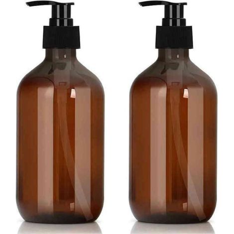 2 Distributeur savon mural, 500 ml, fixation murale, liquide vaisselle mains, cuisine salle de bain bureau (1/5)