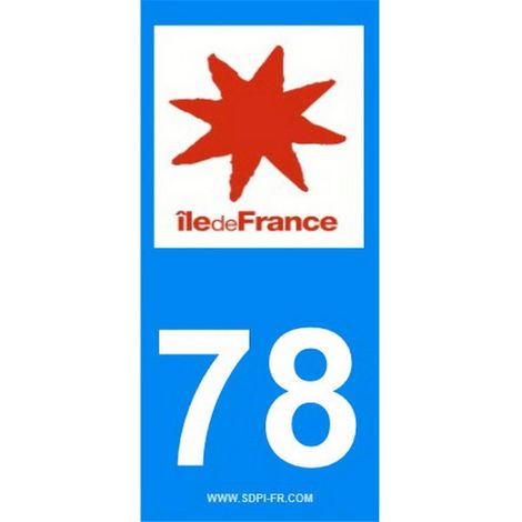 2 autocollants Region Departement 78