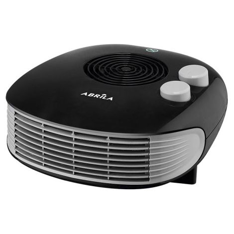 Lampada Termoventilatore Orizzontale 2000w Nero 3funzioni Termostato Regolazione Luce Pilota 2potenze 10x24,5x26,5cm