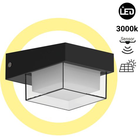 Lampada LED solare - con sensore a microonde - 3000K - IP65 - - Bianco Caldo (1/5)