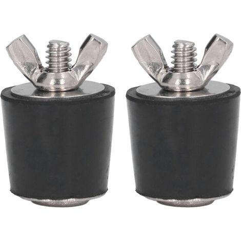 Tappo invernale per piscina, tappo in gomma da 25 mm con dado ad alette in acciaio inox per tubi della piscina, manutenzione invernale dei raccordi (2 pezzi)