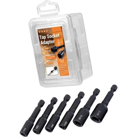 Lot de 8 adaptateurs de douille de taraud professionnels de 1/4 pouces à tige hexagonale pour perceuse électrique, mélange en acier (1/5)