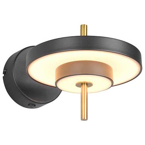 Wandlampe Wohnzimmerleuchte Flurleuchte LED dimmbar CCT schwenkbar schwarz gold