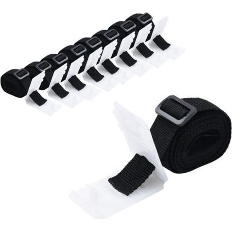 (Noir)Fixations de rouleau de couverture de piscine 8 pcs 1,8 m - Noir - Universelles - Résistantes aux UV (1/5)