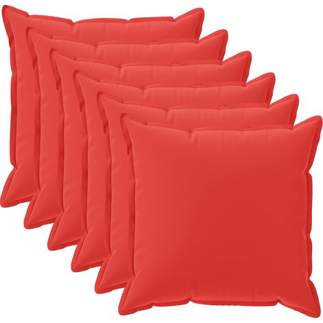 Housse de coussin 6 pc HOUTEN Rouge 50 x 50 cm Polyester vidaXL (1/5)