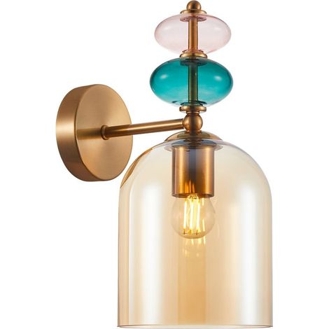 BUSCO WANDLAMPE 1 E27 GOLD ITALUX WL-30263-1B-BRO-AMB (1/3)