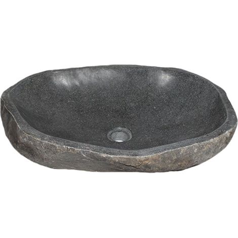 Vasque salle de bain pierre naturelle BAIN 50 à 69 cm - 69x55x15 cm - Kayu Meuble (1/5)