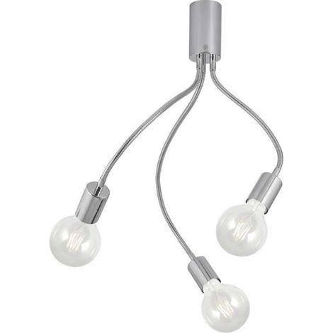 Plafon 3 luces Melissa acabado en cromo, 67 cm(alto) 86 cm(ancho)86 cm(largo). (1/2)