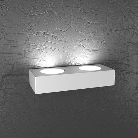 Applique Moderna Plate Metallo Bianco 2 Luci Gx53 (1/3)