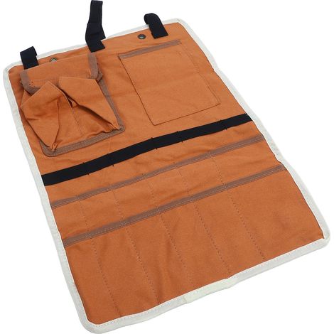 Sac de rangement suspendu pour tente de camping, en toile imperméable, gain de place, avec plusieurs poches. Organisateur de rangement suspendu pour tente auvent. (1/5)