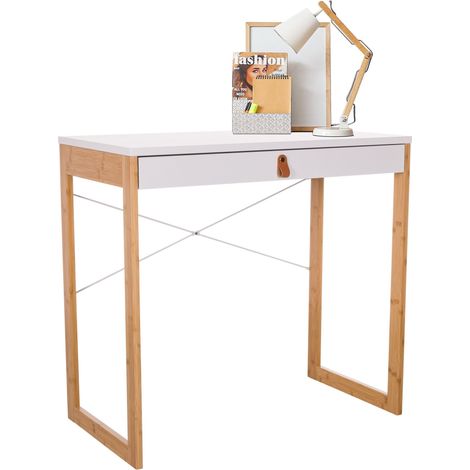 Arbeitstisch / Schreibtisch TAROLO II 80x42x75 cm 1 Schublade weiß hjh LIVING (1/5)