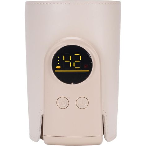 Chauffe-biberon Portable, Rechargeable à 6 Vitesses, Chauffage Rapide, Arrêt Automatique, Répartition Uniforme de la Chaleur, avec Température Réglable de 38 °C à 50 °C, pour (1/5)
