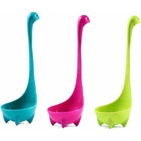 Louches de Forme de Plésiosaure Mignon - Cuillère Grand Louche à Soupe de Cuisine Couverts Monstre du Loch Ness (Lot de 3), (1/5)