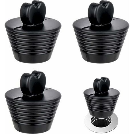 Bouchons Baignoire 3 Pièces Bouchon d'Évier en Silicone Universels en Silicone Bouchon de Vidange de Salle De Bain pour Évier de Cuisine Égout de Sol Bouchon de Vidange de Salle de Bai (1/4)