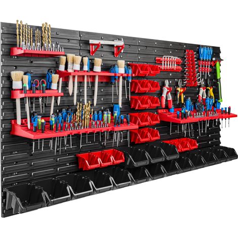 Pannello portautensili 156x78 cm, scaffale per officina/garage (1/5)
