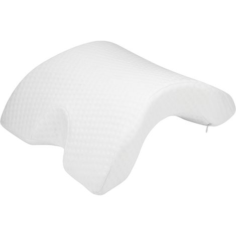 Oreiller cervical en mousse mémoire forme U courbé pour couple, coussin de sommeil ergonomique